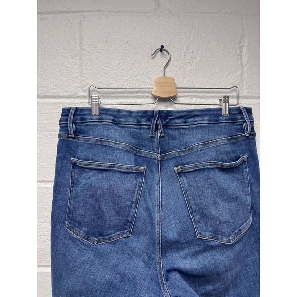 Good American Jeans Good Legs High Rise Skinny sz 15 / 33 Indigo Blue 30" inseam - Picture 6 of 11